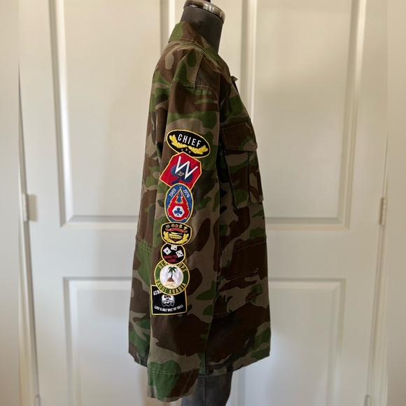 PacSun Camo Military Jacket w/ Patch Sleeve – Men’s M - Picture 4 of 10